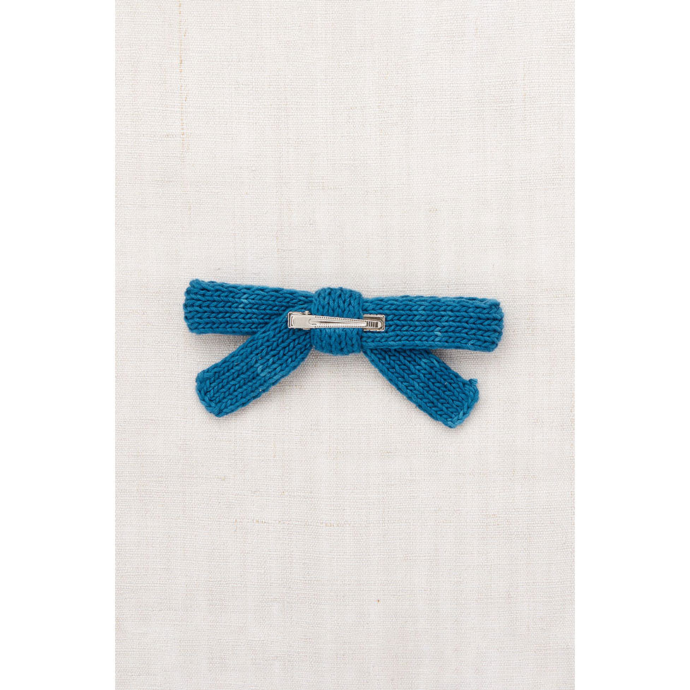 Misha and Puff Prussian Blue Jumbo Goldie Bow