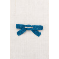 Misha and Puff Prussian Blue Jumbo Goldie Bow