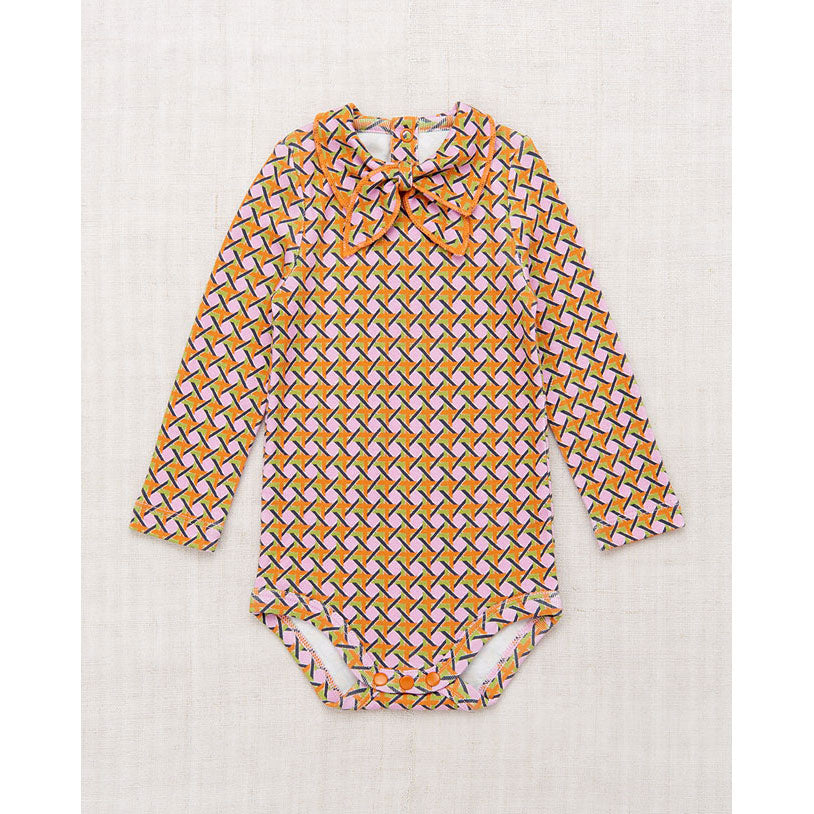 Misha and Puff  Pink Lilac Lattice Junior Scout Onesie