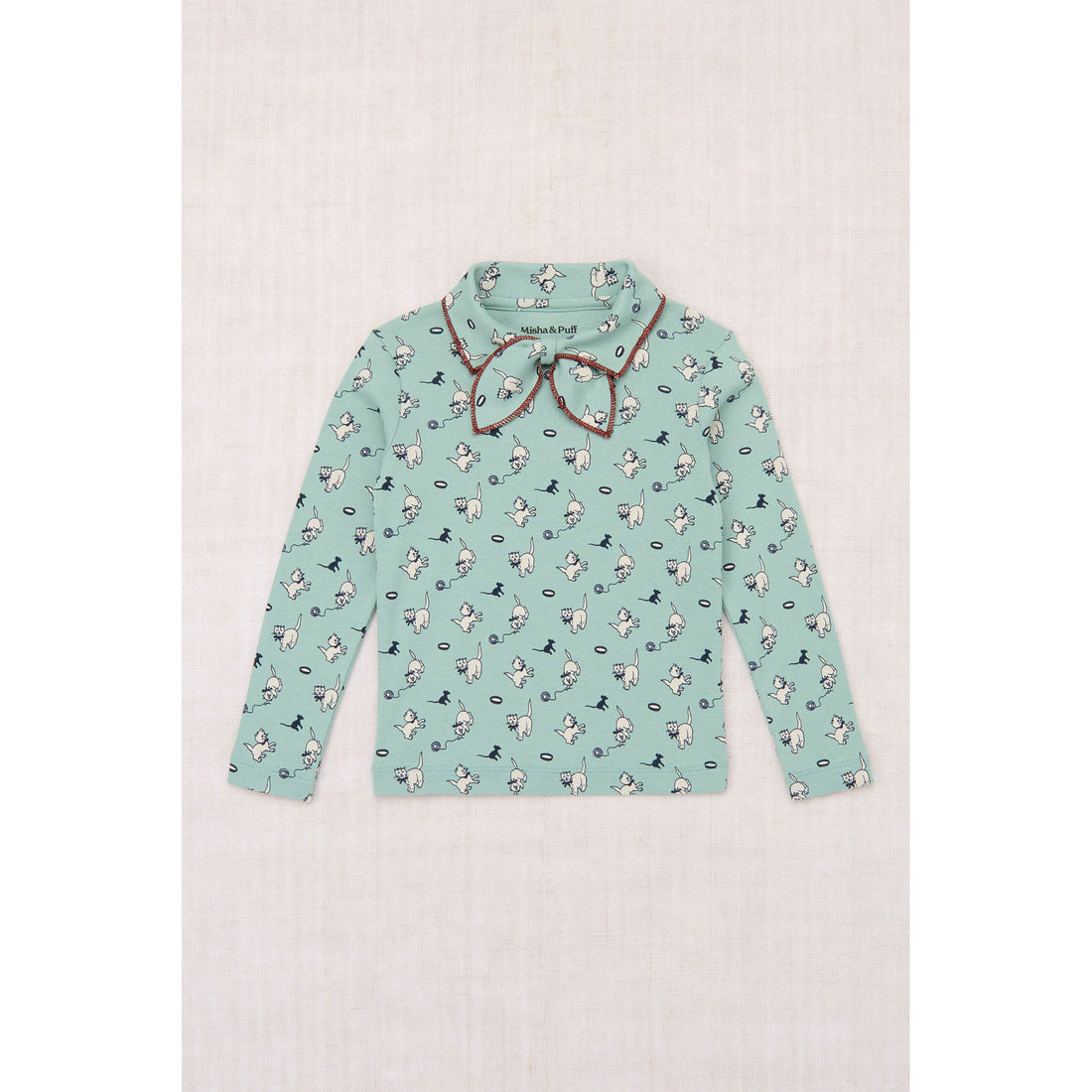 Misha and Puff Sage Cat & Mouse Junior Scout Top