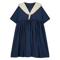 Little Creative Factory  Cream/Dark Blue Cruise Dress