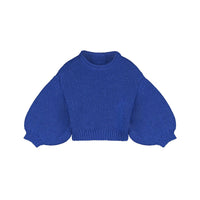 Little Creative Factory Blue British Ballon Sleeve Sweater