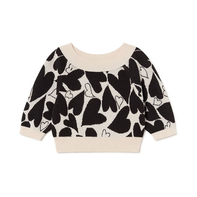 Little Creative Factory Chaotic Love Short Sleeved Knit Sweater