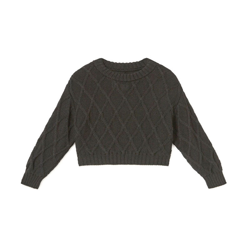 Little Creative Factory Black Aran Tricot Sweater