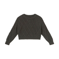 Little Creative Factory Black Aran Tricot Sweater