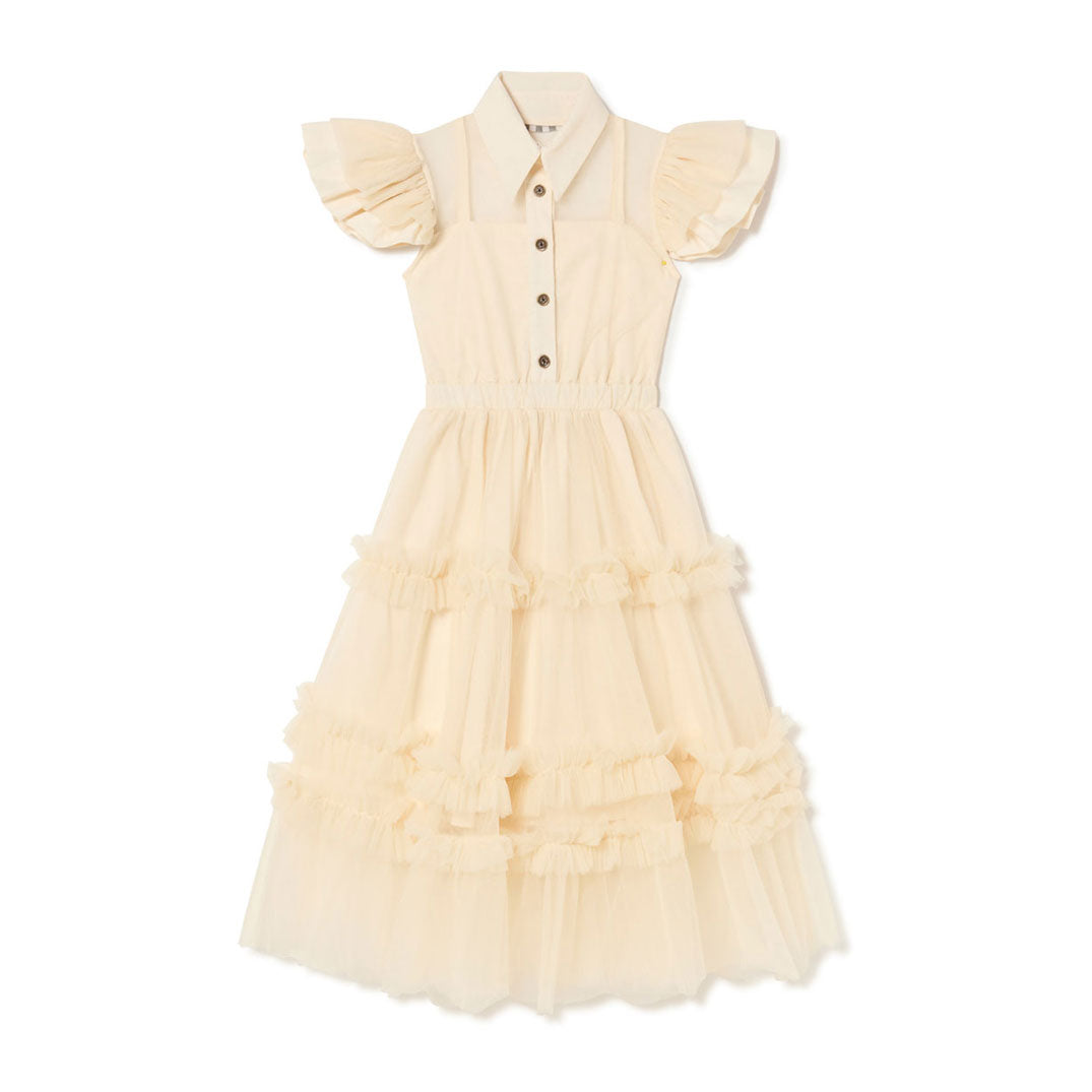 Little Creative Factory Cream Wednesday Tulle Long Dress