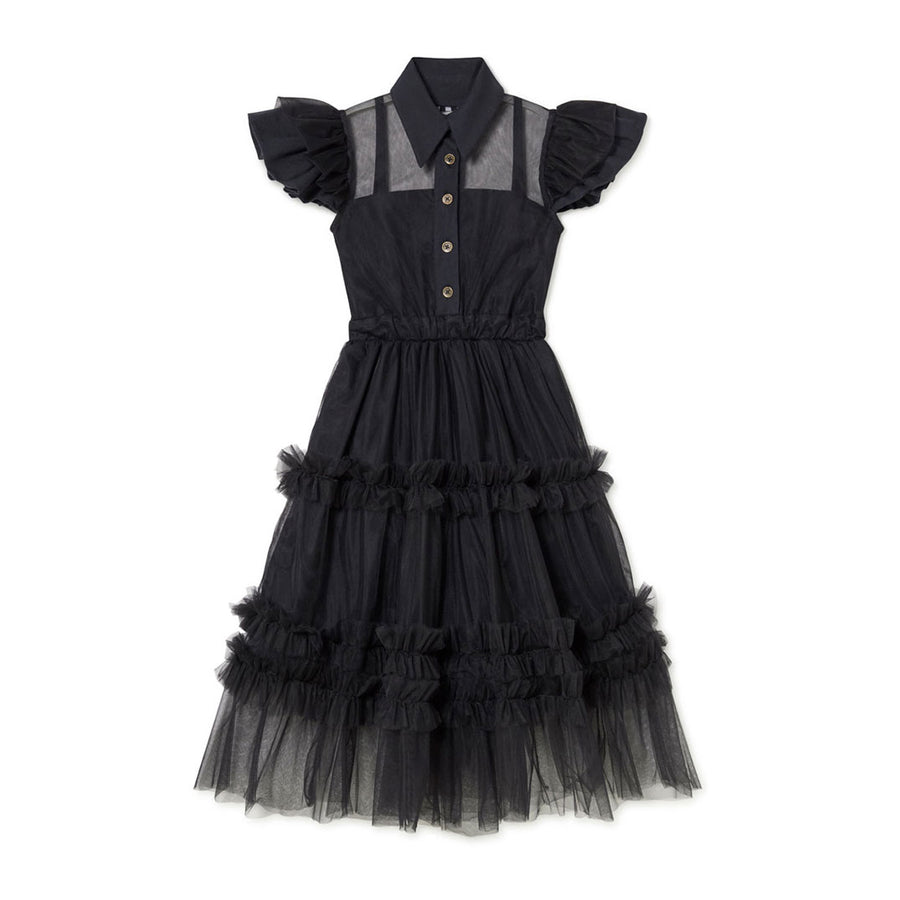 Little Creative Factory Black Wednesday Tulle Long Dress