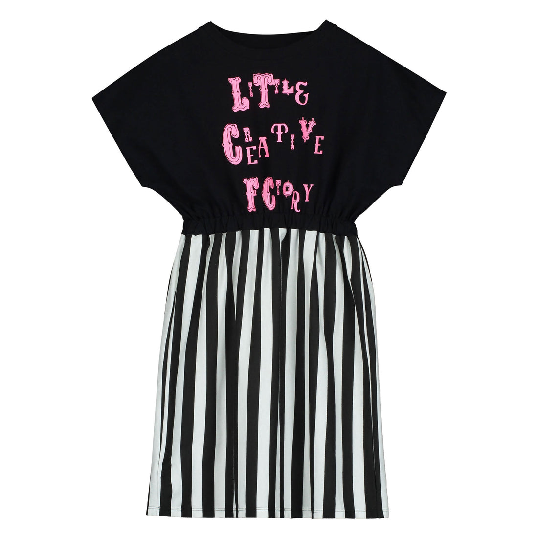 Little Creative Factory Soft Black Striped Dress
