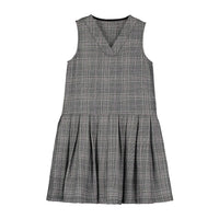 Little Creative Factory Grey Plaid Harpa Pleated Dress