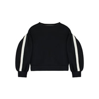 Little Creative Factory Black Neoprene Striped Ballon Sweatshirt