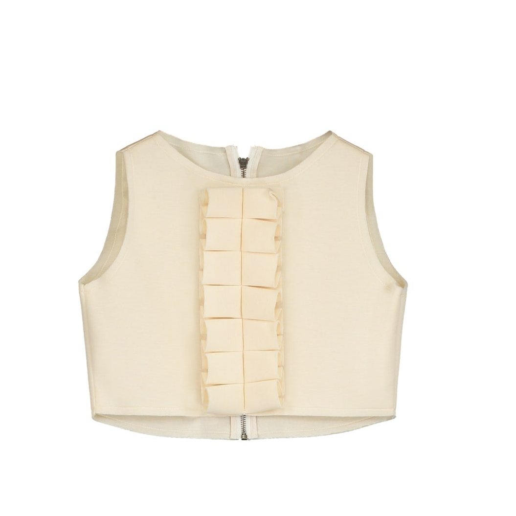 Little Creative Factory Cream Neoprene Ruffle Vest