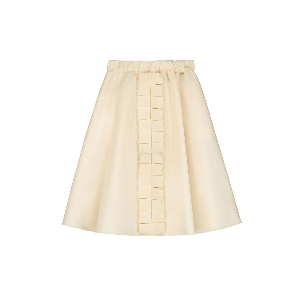 Little Creative Factory CreamNeoprene Ruffle Circle Skirt