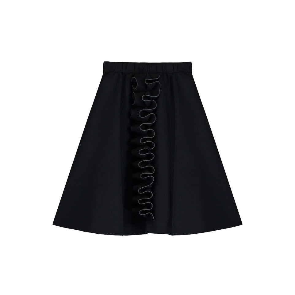 Little Creative Factory Black Neoprene Ruffle Circle Skirt