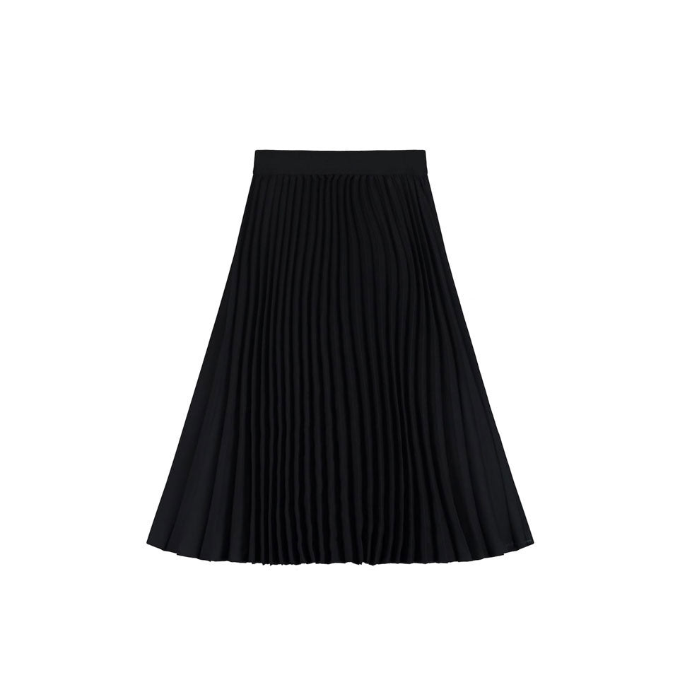 Little Creative Factory Black Cupro Pleated Skirt