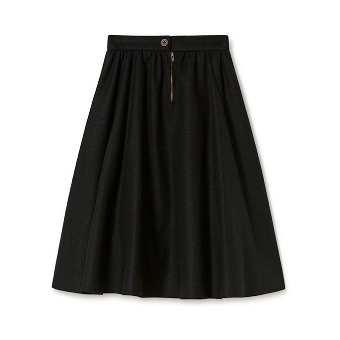 Little Creative Factory Black Wool Circle Skirt