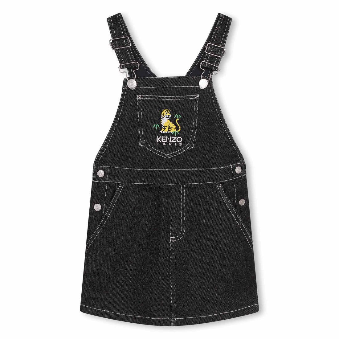 Kenzo Black Denim Jumper Dress