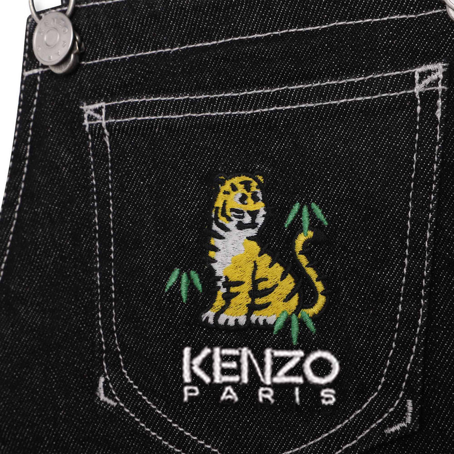 Kenzo Black Denim Jumper Dress