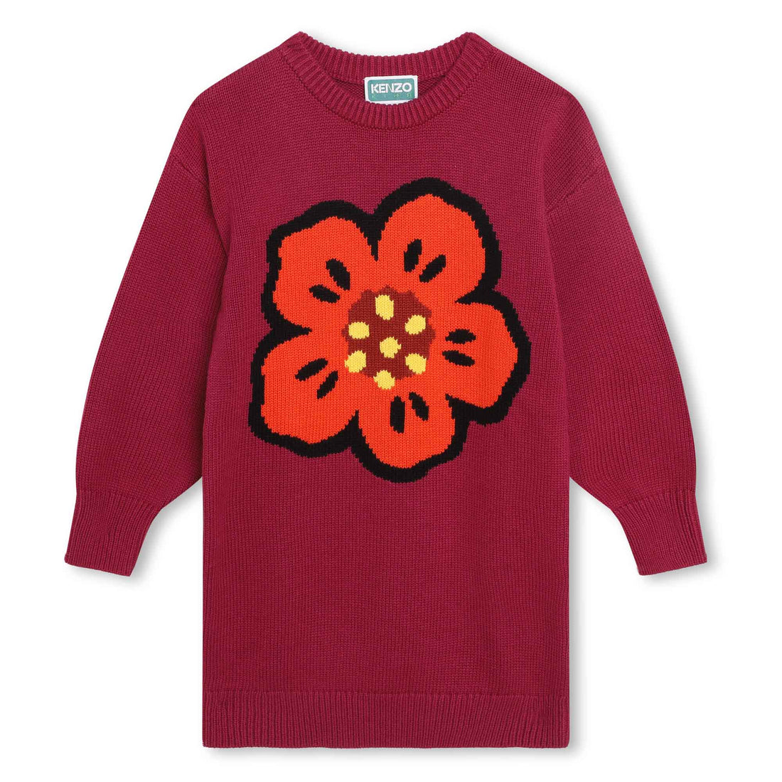 Kenzo Crimson Flower Dress