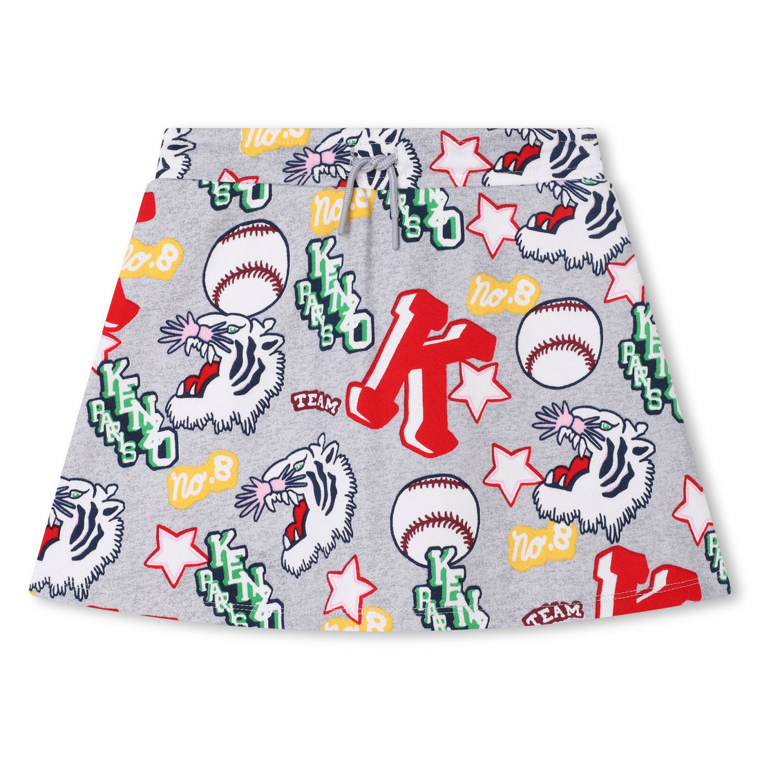 Kenzo Light Chine Grey Printed Skirt