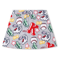 Kenzo Light Chine Grey Printed Skirt