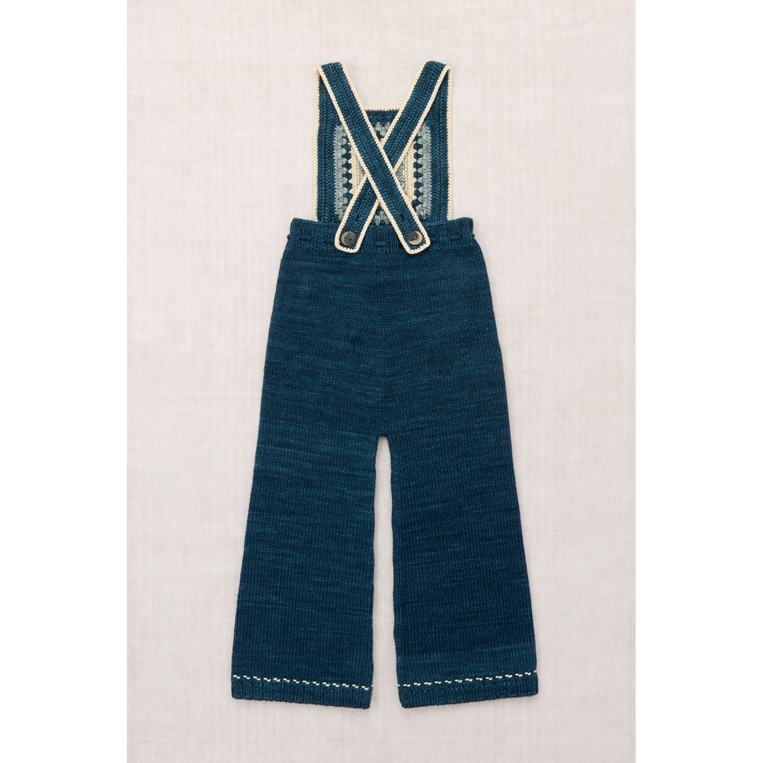 Misha and Puff Marine Blue Running Stitch Overall