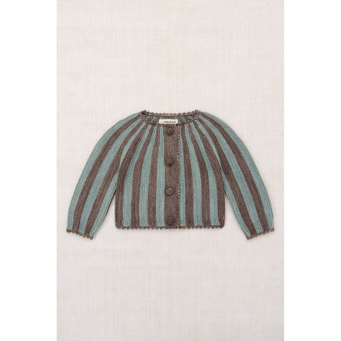 Misha and Puff Mink Circus Stripe Cardigan