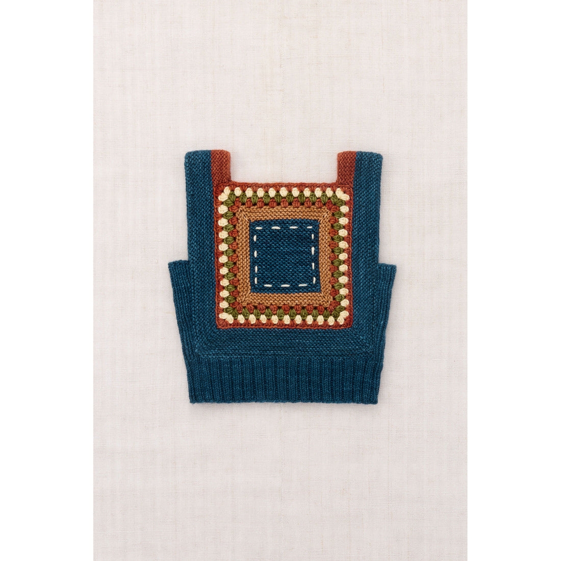 Misha and Puff Marine Blue Running Stitch Tank