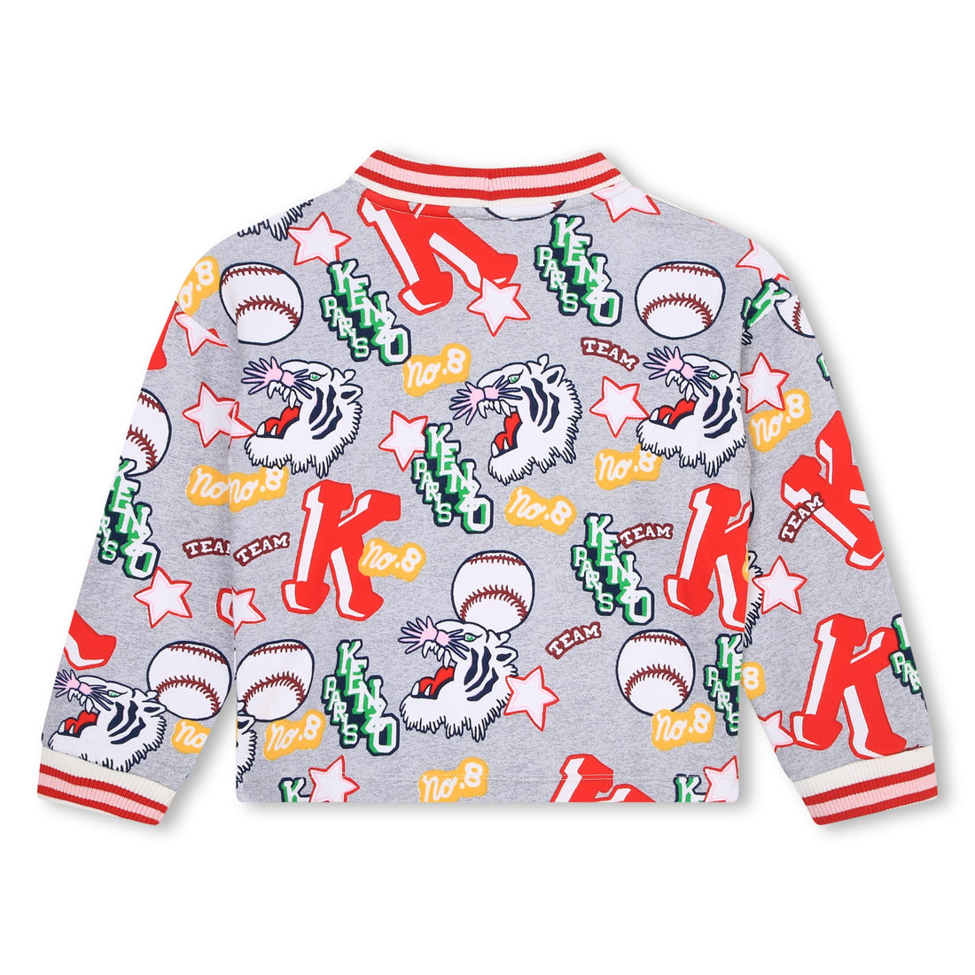 Kenzo Light Chine Grey Printed Cardigan