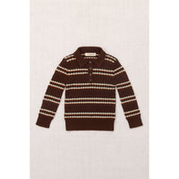 Misha and Puff Dark Roast Beaded Stripe Ari Sweater