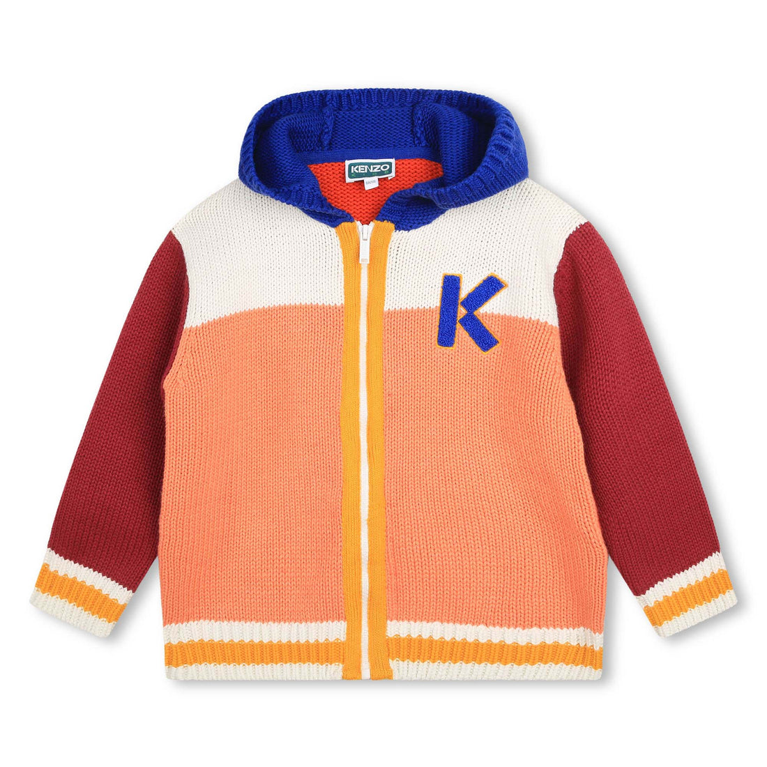 Kenzo Blue Colorblock Knitted Cardigan