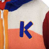 Kenzo Blue Colorblock Knitted Cardigan