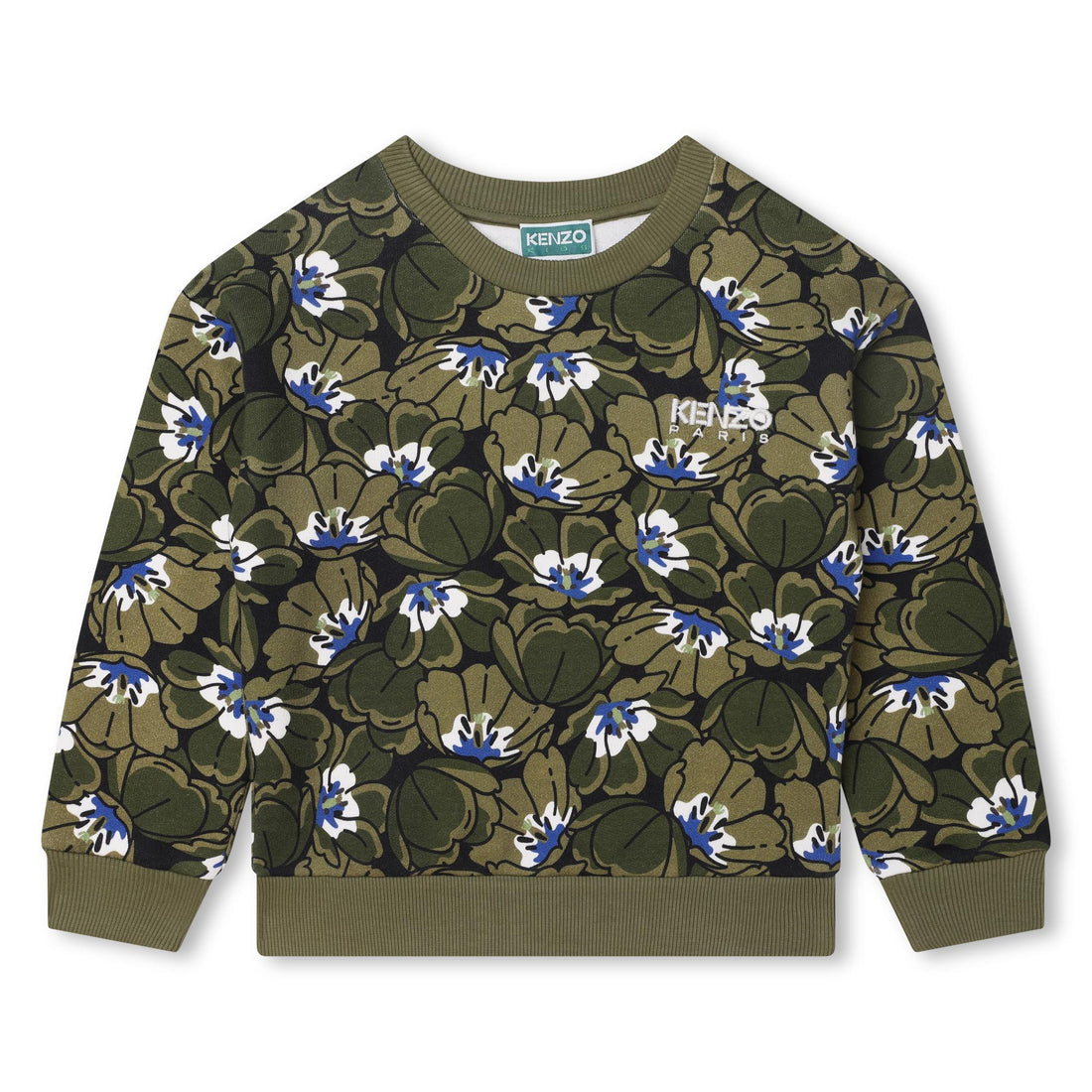 Kenzo Khaki Flowers All Over Sweatshirt