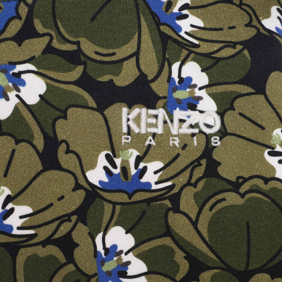 Kenzo Khaki Flowers All Over Sweatshirt
