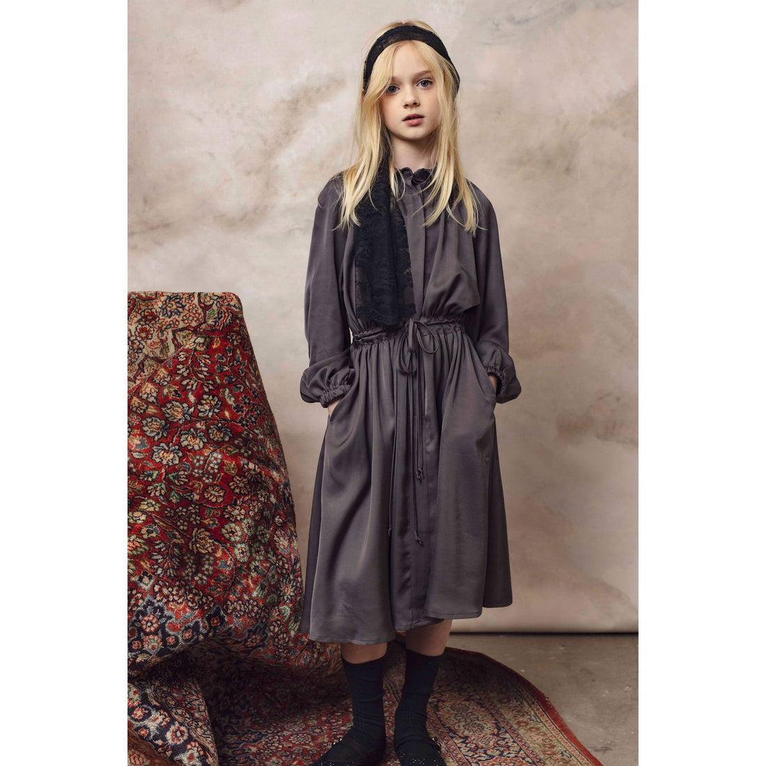 Unlabel Dark Grey Satin Lift Dress