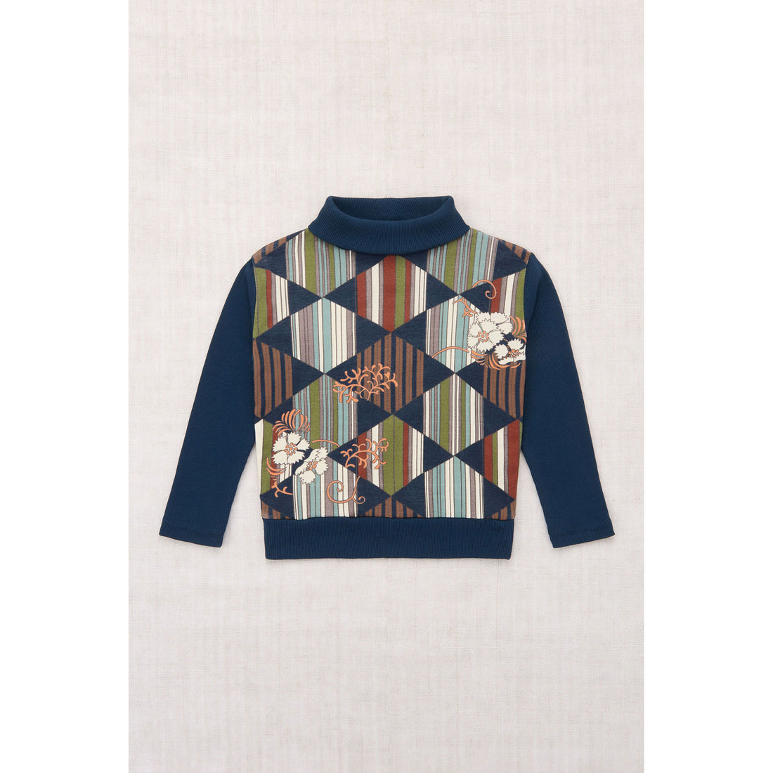Misha and Puff Marine Blue Tessellation Johan Turtleneck