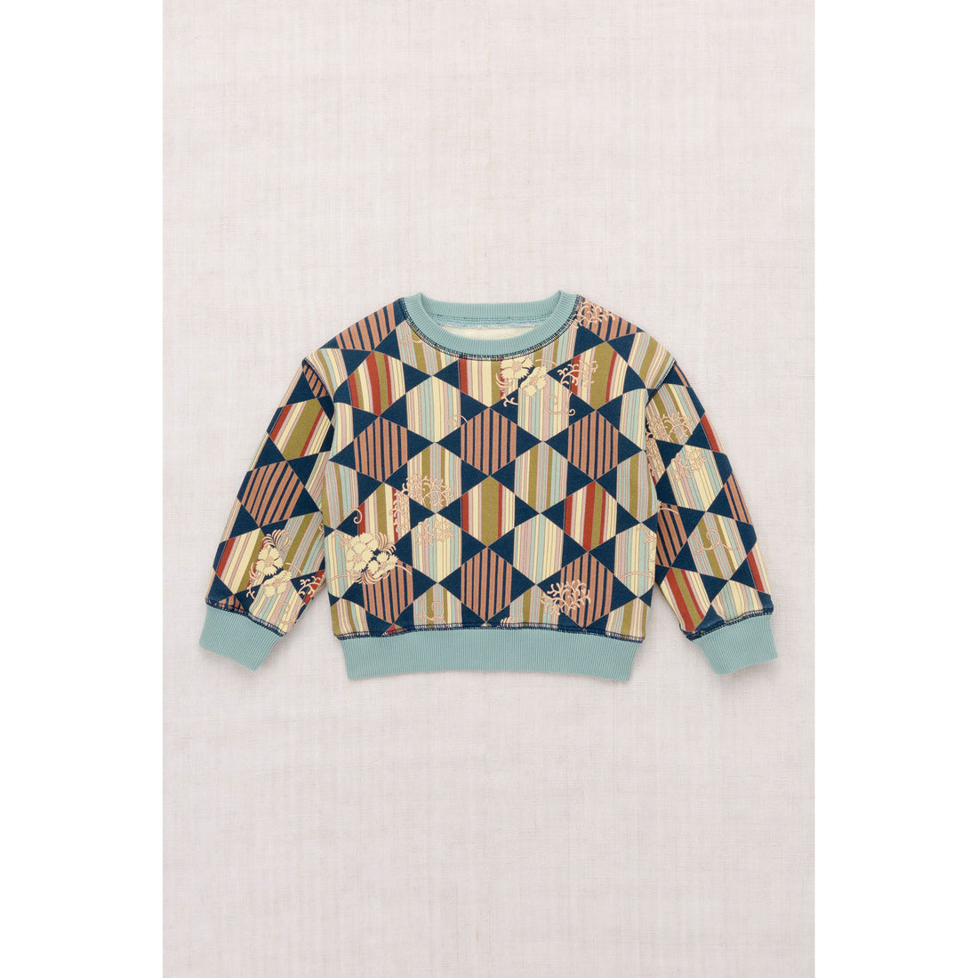 Misha and Puff Marine Blue Tessellation Crewneck Sweatshirt