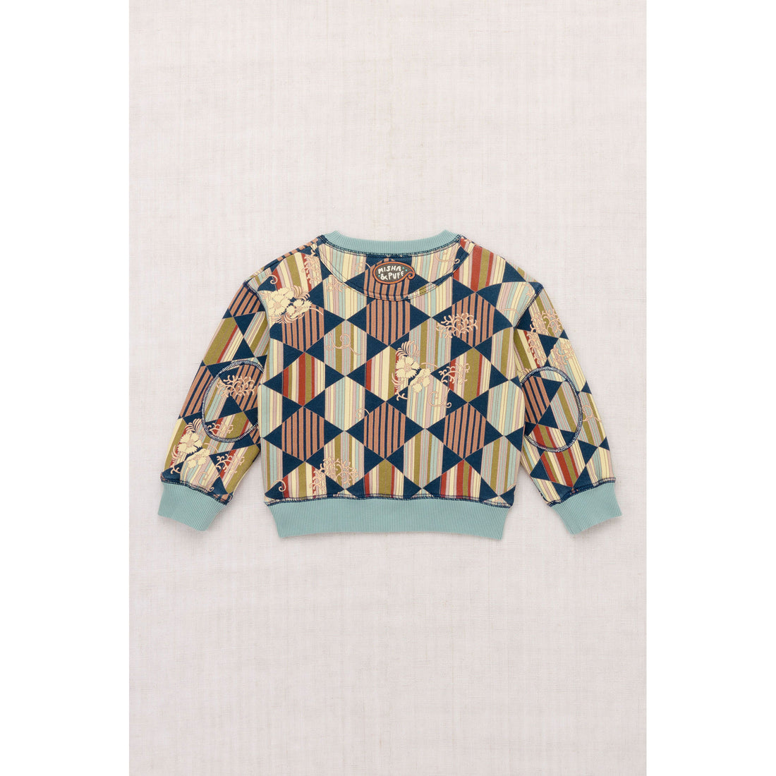 Misha and Puff Marine Blue Tessellation Crewneck Sweatshirt