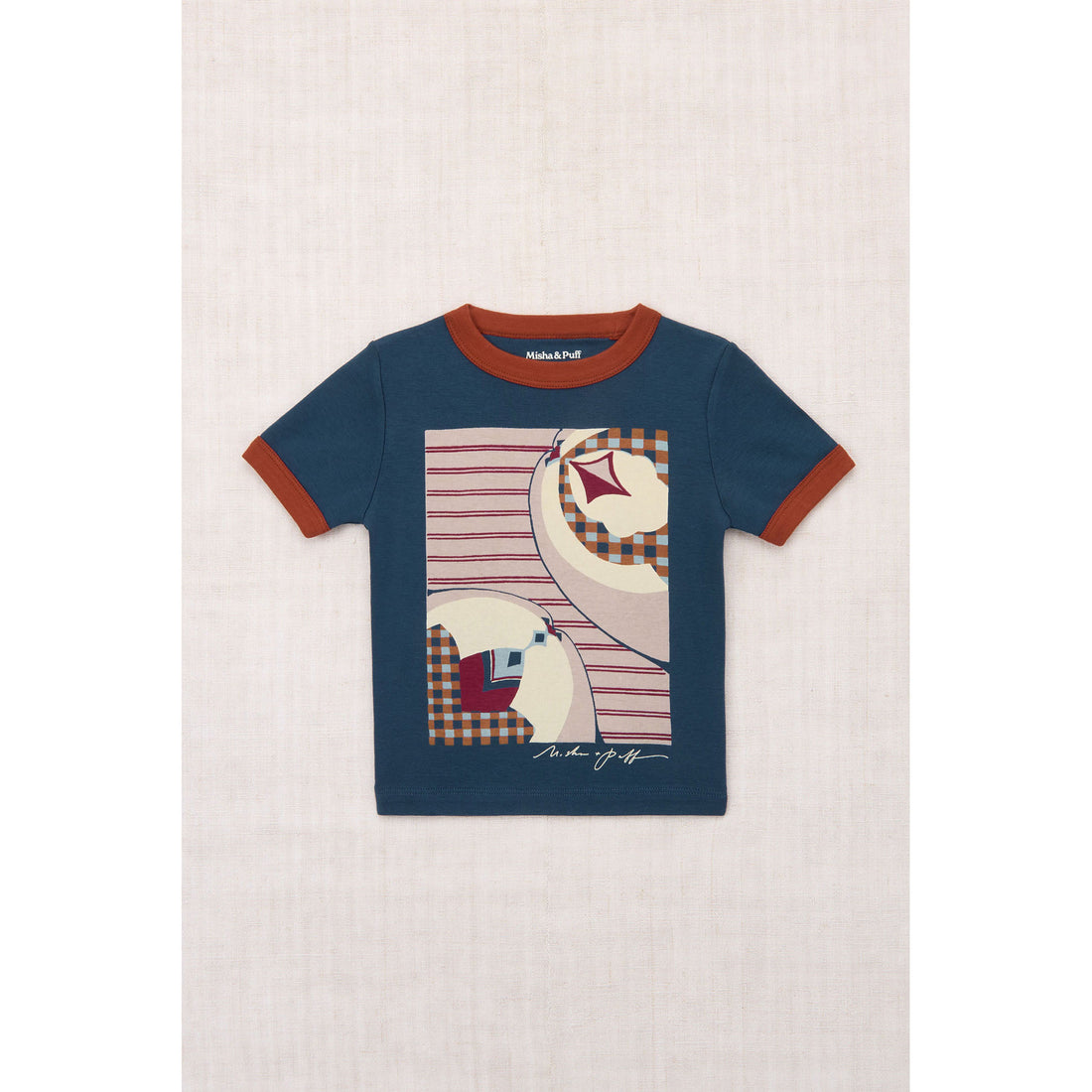 Misha and Puff Marine Blue Kaito Ringer Tee