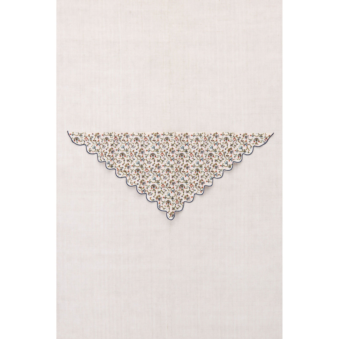 Misha and Puff String Embroidered Scallop Scarf