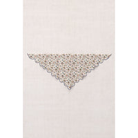 Misha and Puff String Embroidered Scallop Scarf