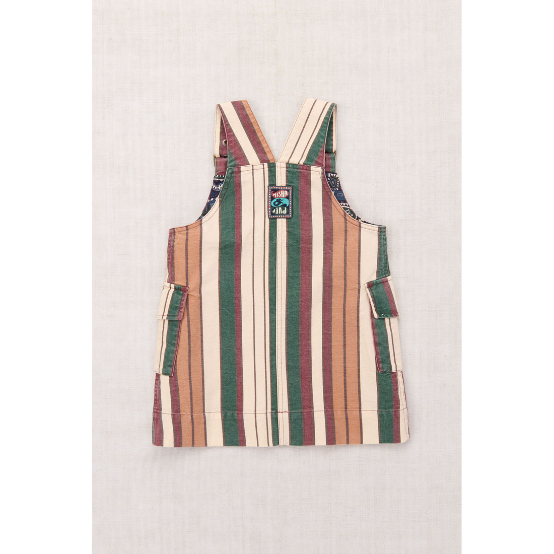 Misha and Puff String Afterschool Stripe Canvas Buckle Jumper Dress