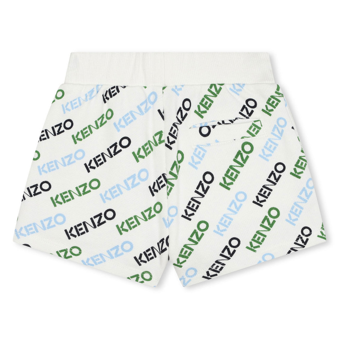 Kenzo Ivory Allover Logo Bermuda Shorts