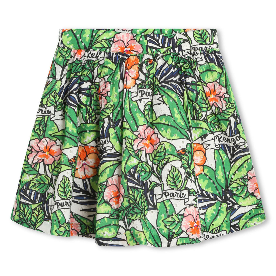 Kenzo Mint Green Floral Skirt