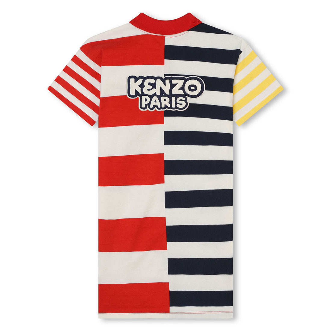 Kenzo Bright Red Multi Striped Polo Dress