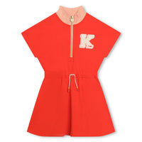 Kenzo Bright Red Half Zip Dress