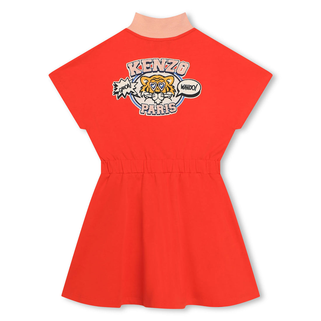 Kenzo Bright Red Half Zip Dress