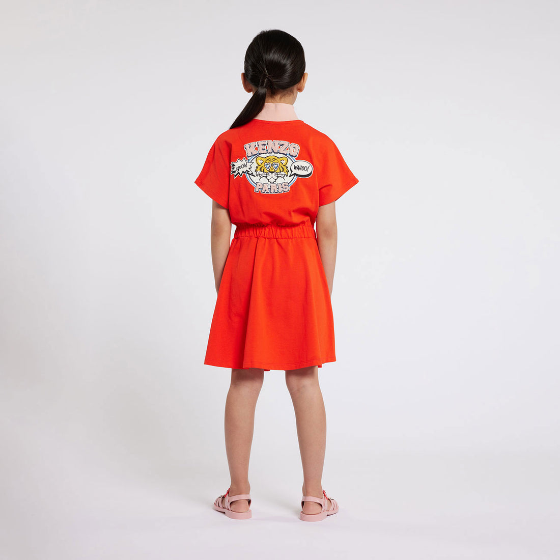Kenzo Bright Red Half Zip Dress