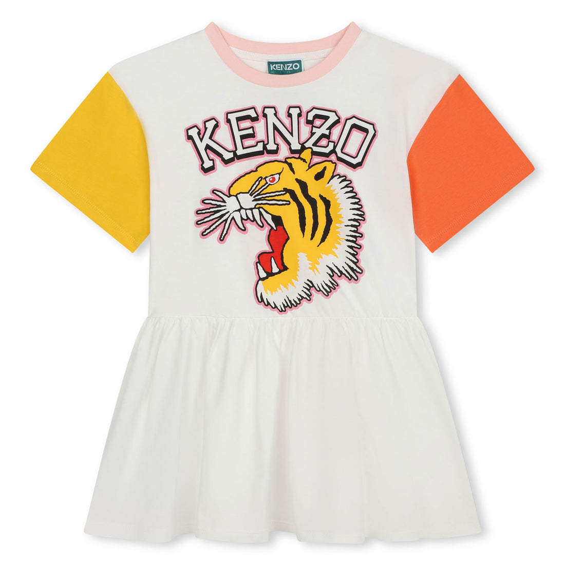 Kenzo Ivory Colorblock Dress