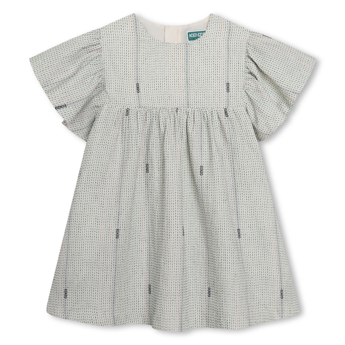 Kenzo Ivory Flutter Sleeve Dress