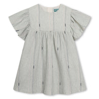 Kenzo Ivory Flutter Sleeve Dress